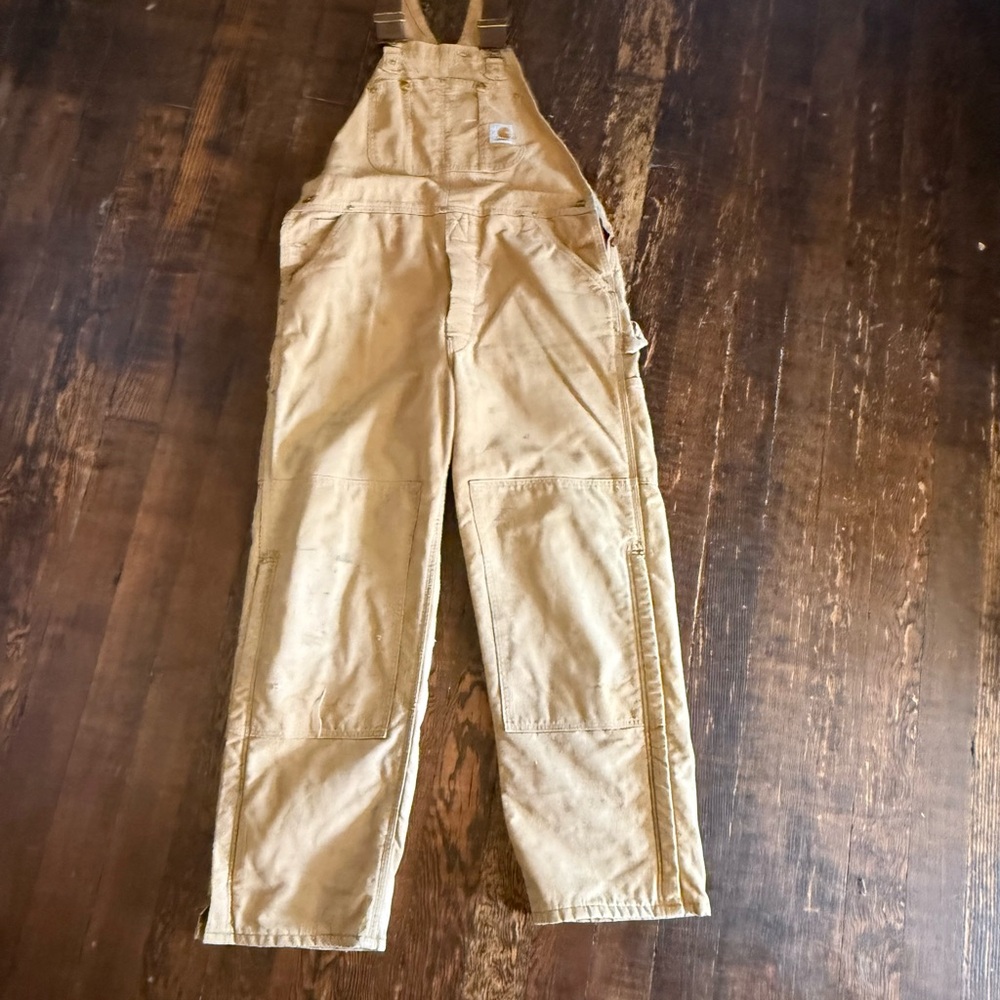Carhartt Vintage Khaki Bib Overalls 38x32